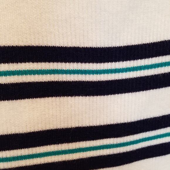 Jiji White Navy Girls Cotton Sleeveless Sweater Sleeveless Round Neck Women's M - Picture 7 of 7